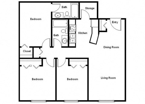 3 Bedroom Floor Plan